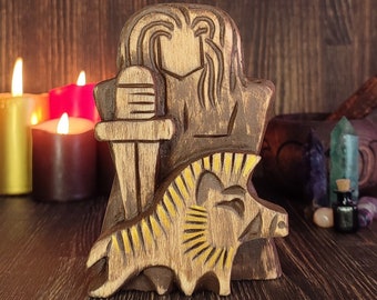 Freyr statue God Scandinavian decor Mythology Figurine Sculpture Viking Norse Pagan Asatru Heathen Altar Alter Witchy stuff Witch