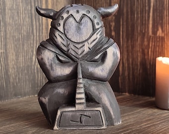 Thor statue Mjolnir Thor hammer Helmet Thunder Lightning Norse Nordic Germanic German Mythology Pagan Paganism Warrior Viking Zeus Jupiter