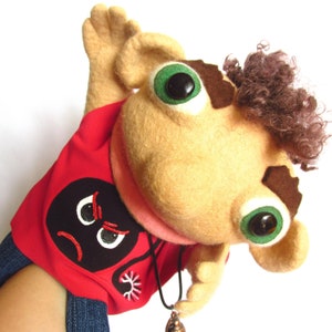 Marionette Stop motion Muppet burattino a mano Doorway Ventriloquo Teatro Fata Anime Spaventoso Stravagante Bocca Professionale Maestro Regalo per lui