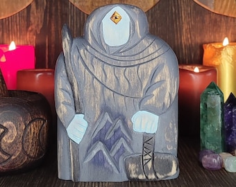 Cailleach goddess statue Crone Wheel of the year Winter solstice Celtic deity Scottish Irish mythology Witch Art Witchy stuff Pagan altar