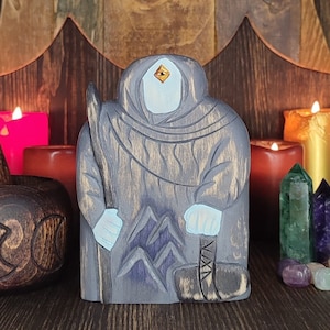 Cailleach goddess statue Crone Wheel of the year Winter solstice Celtic deity Scottish Irish mythology Witch Art Witchy stuff Pagan altar