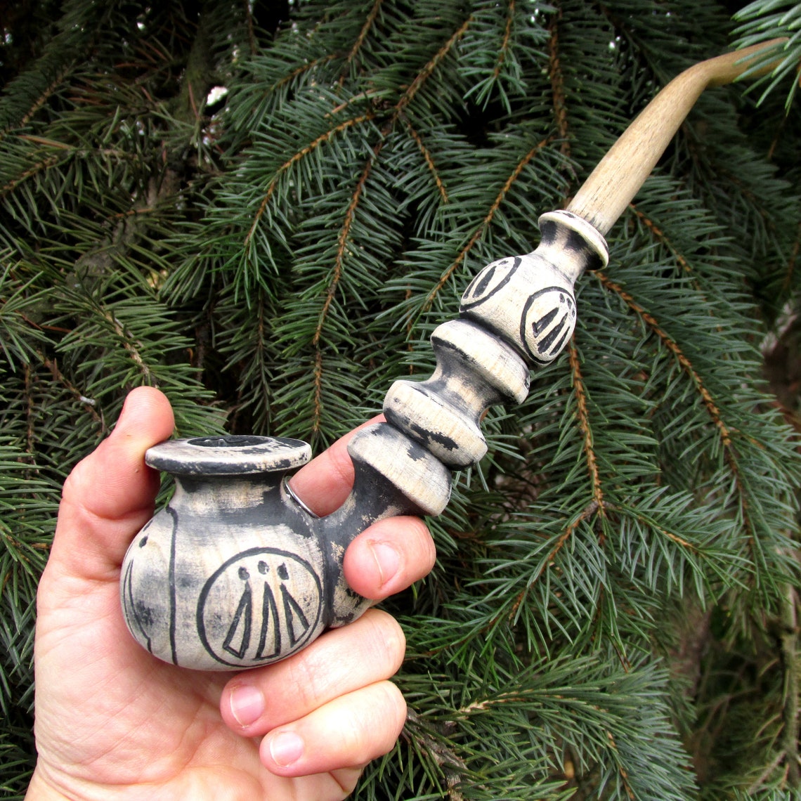 Viking pipe Awen Tobacco pipe Bard Norse décor Smoking pipe Etsy