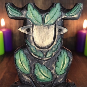 Statue de Cernunnos Homme vert dieu cornu Pan Herne le chasseur