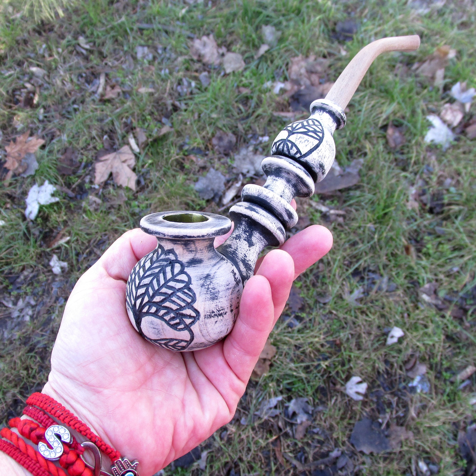 Yggdrasil tobacco pipe Viking pipe Wood ceremonial pipe for Etsy