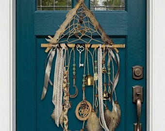 Colgante de puerta con campanas de bruja – Campanas de protección para la puerta y el hogar.
