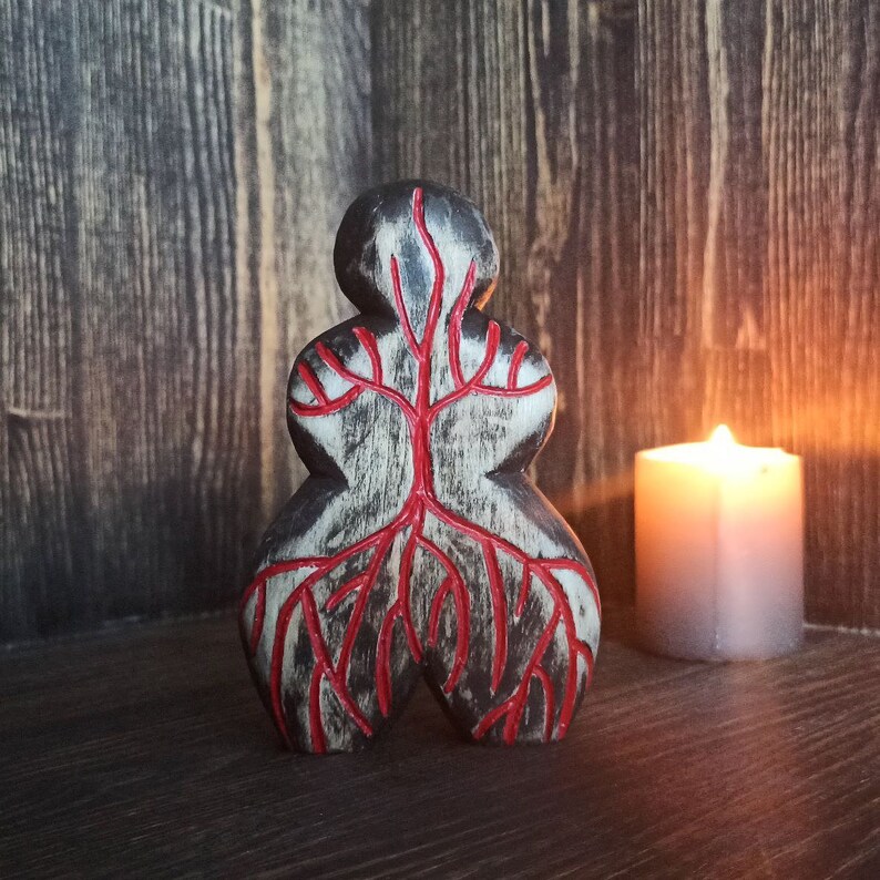 Goddess Nude Statue Spiral Yggdrasil Body Positive Art Mother - Etsy