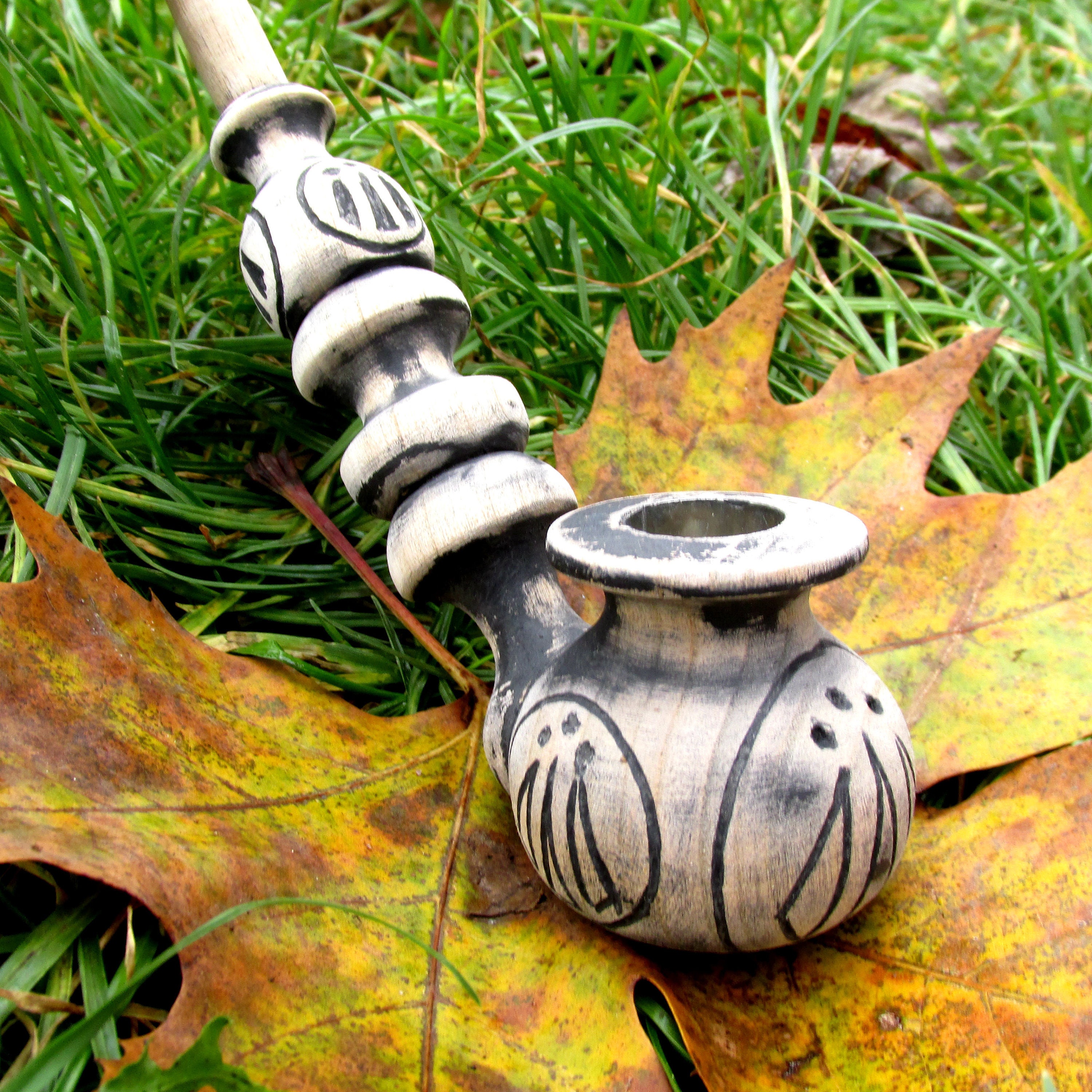 Viking pipe Awen Tobacco pipe Bard Norse décor Smoking pipe Etsy