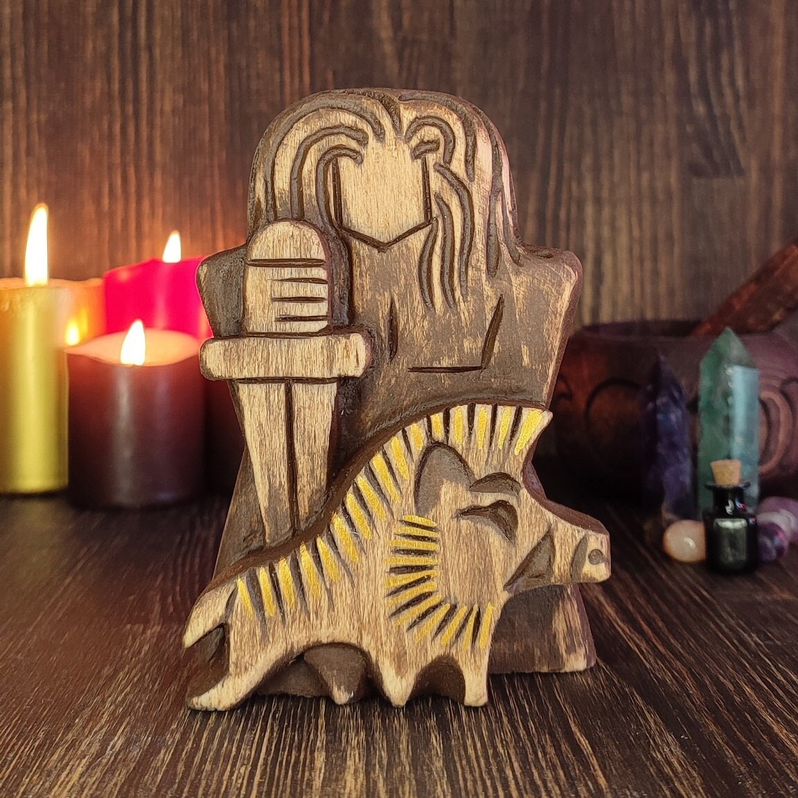 Freyr statue God Scandinavian decor Mythology Figurine Sculpture Viking Norse Pagan Asatru Heathen Altar Alter Witchy stuff Witch