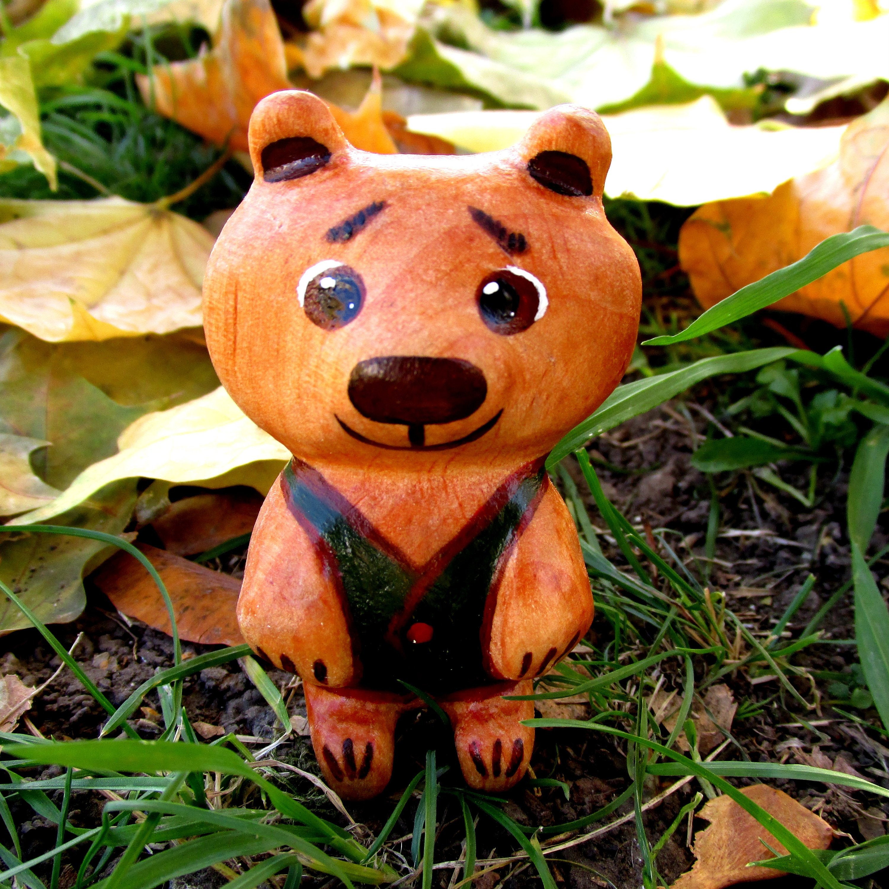 Holztiger - Houten Dieren - Bruine Beer - 15 cm – Kinder Wonderland
