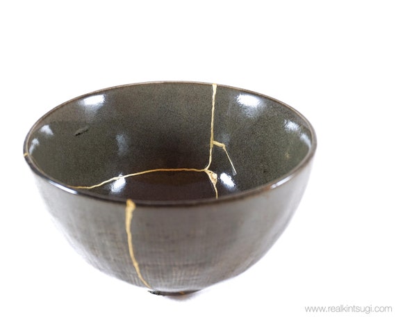 Kintsugi Bowl, Kintsugi Celadon Green Bowl, Gift for Her, Kintsugi