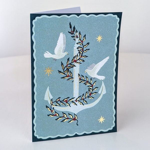 Yuletide Anchor Christmas Card