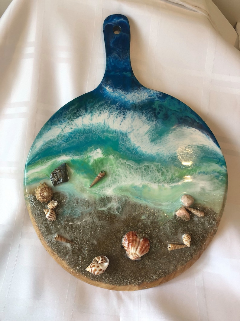 Ocean Scene Resin Cutting Board Etsy
