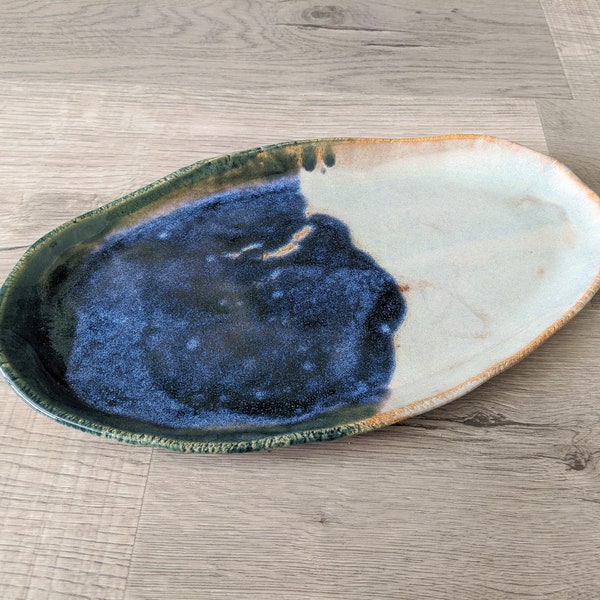 Handmade Serving Tray, Ceramic Serving Platter, Handmade Platter, Rustic Pottery Tray