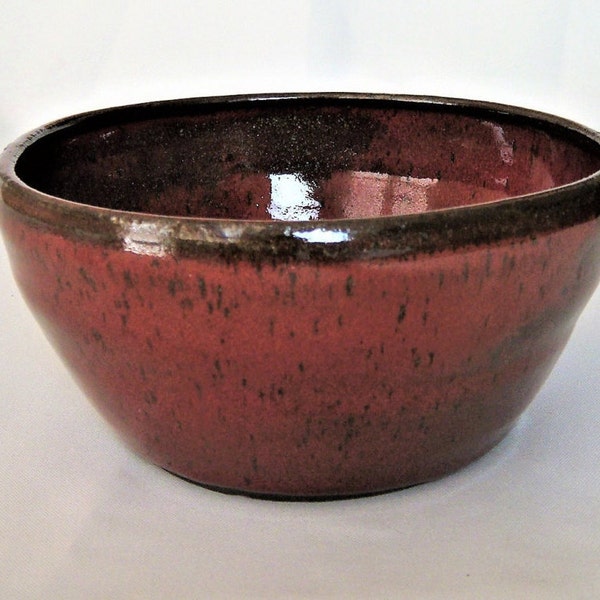 Rustic Stoneware Bowl Gloss Red Bowl Ceramic Cereal Bowl Stoneware Dinnerware Handmade Pottery Red Bowl