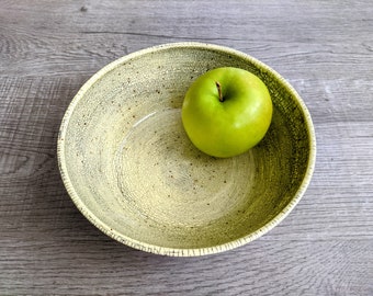 Ceramic Serving Bowl, Handmade Pottery Bowl, Wheel Thrown Bowl, Stoneware Vegetable Bowl, Crackle Pottery Bowl, Ceramic Mixing Bowl