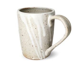 Handmade Speckled Pottery Mug: Farmhouse Coffee Cup, 16 oz