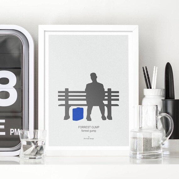 Tom Hanks As Forrest Gump Minimalist Movie Poster Movie Hero Etsy