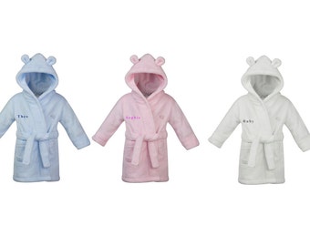 12-18 months PERSONALISED any name dressing gown robe boy crown prince brother