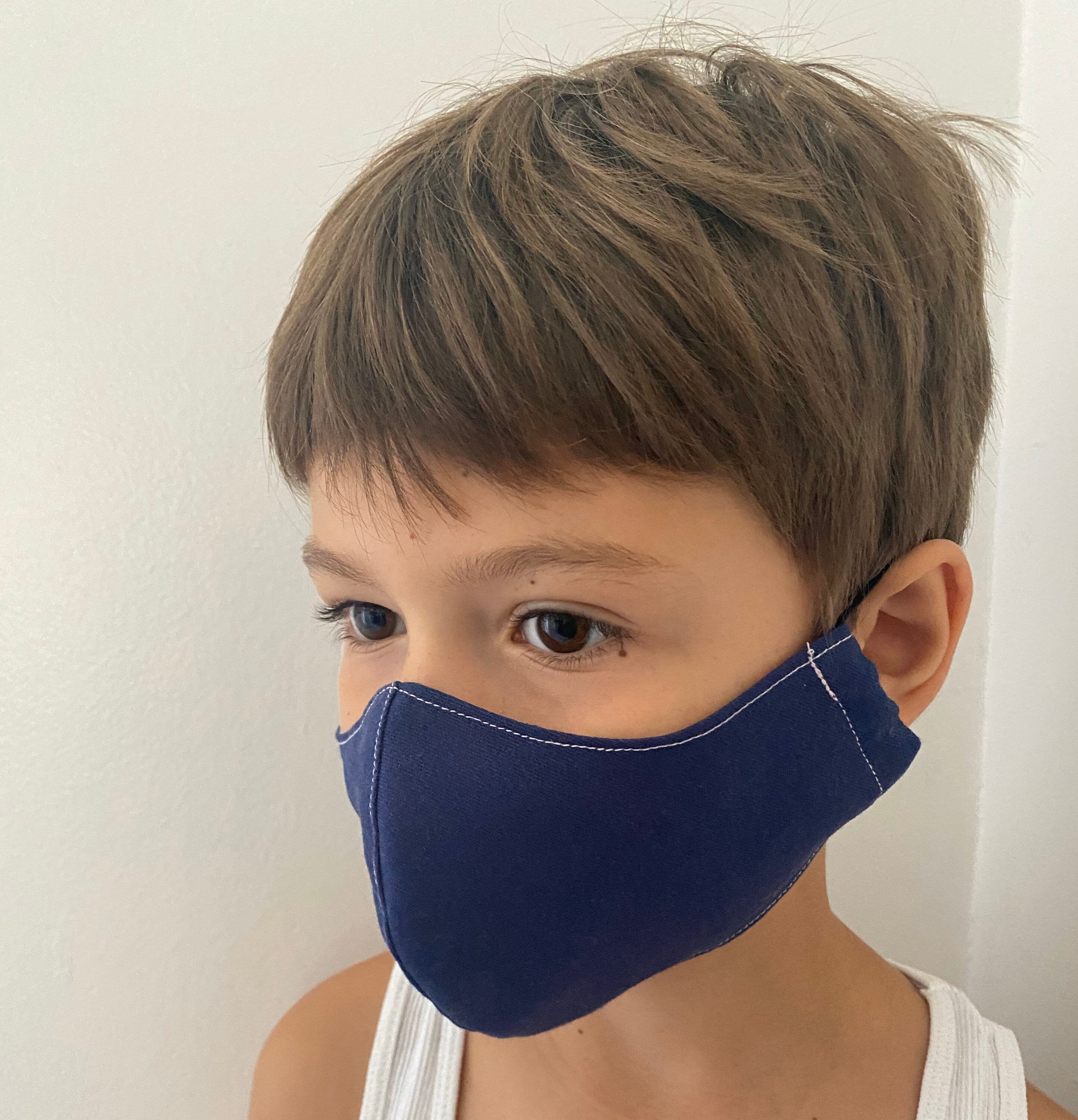 Boys Face Mask 100 Cotton Elastic Washable Reusable Reversible Many