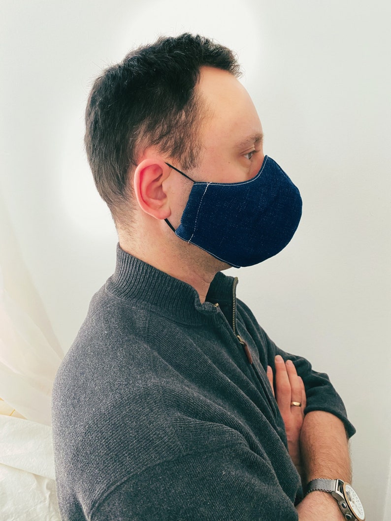 Large mens face mask 2 layer big mask heavy duty sturdy Etsy