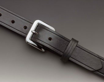 English Bridle Leather from Amish Country Belt Black or  Brown.  1 1/4 inch  width