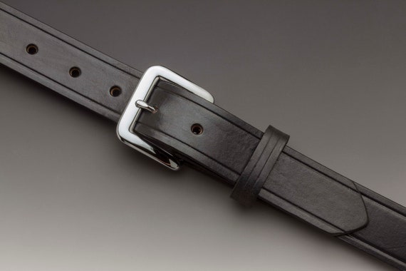English Bridle Leather from Amish Country Belt Black or  Brown.  1 1/4 inch  width