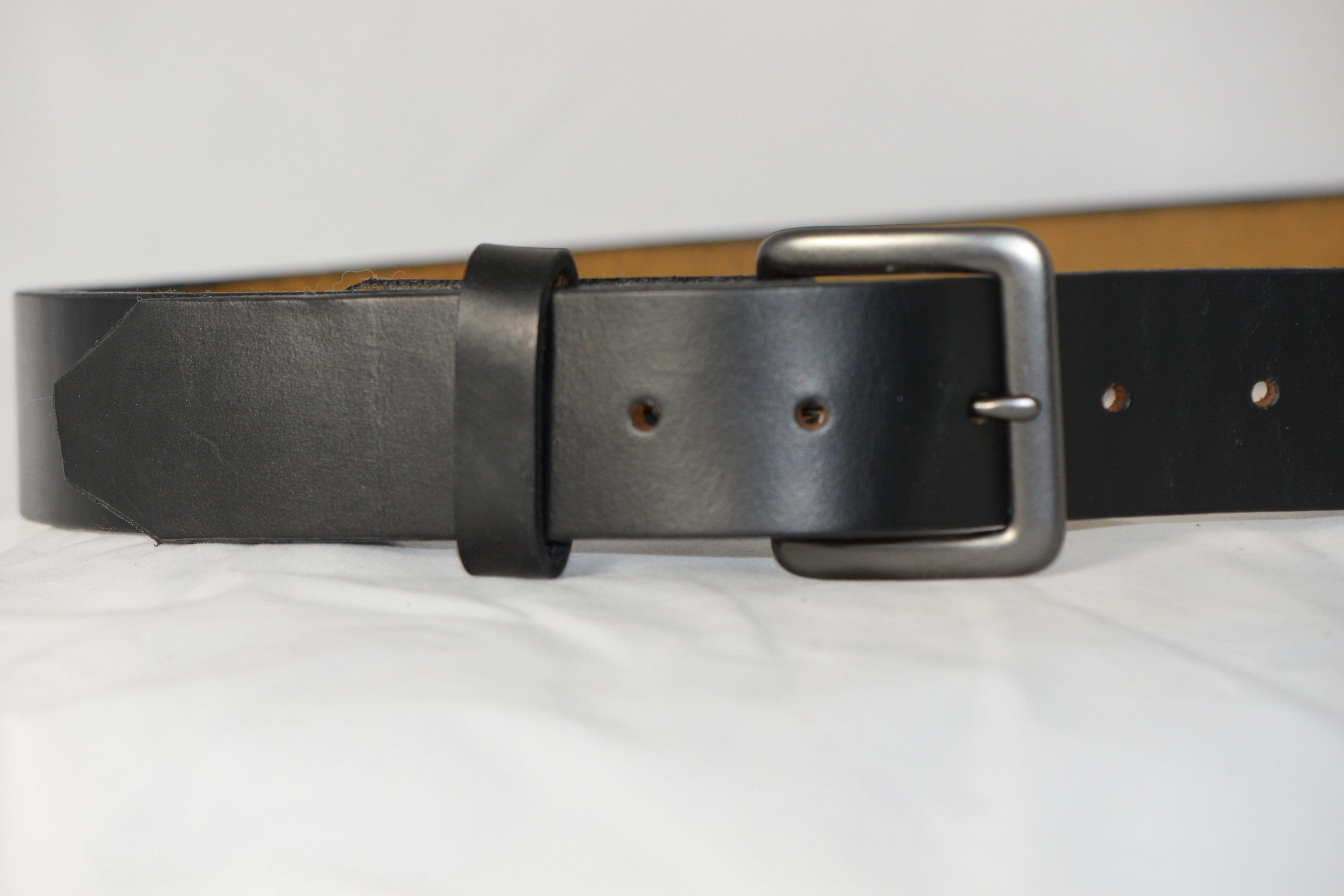 Horween Chromexcel Full Grain Leather Belt Black 1 1/2 Inches Wide
