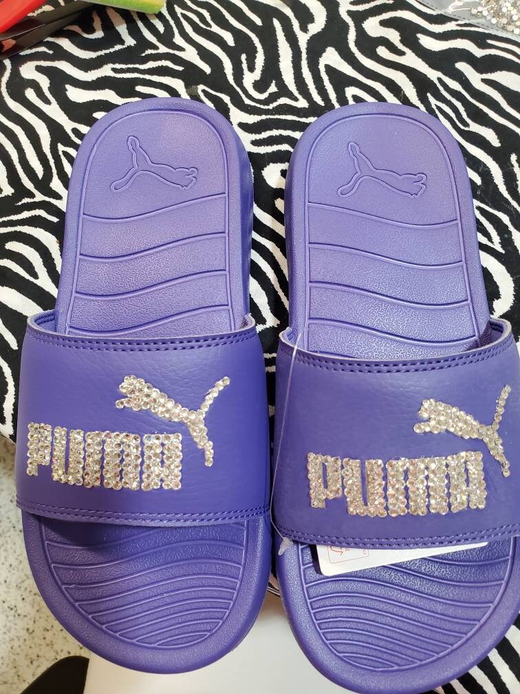 bling puma slides