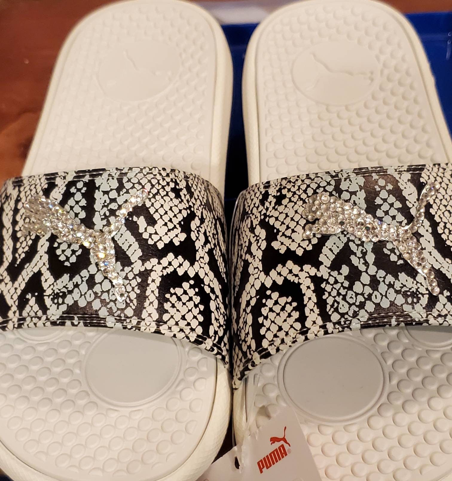 bling puma slides
