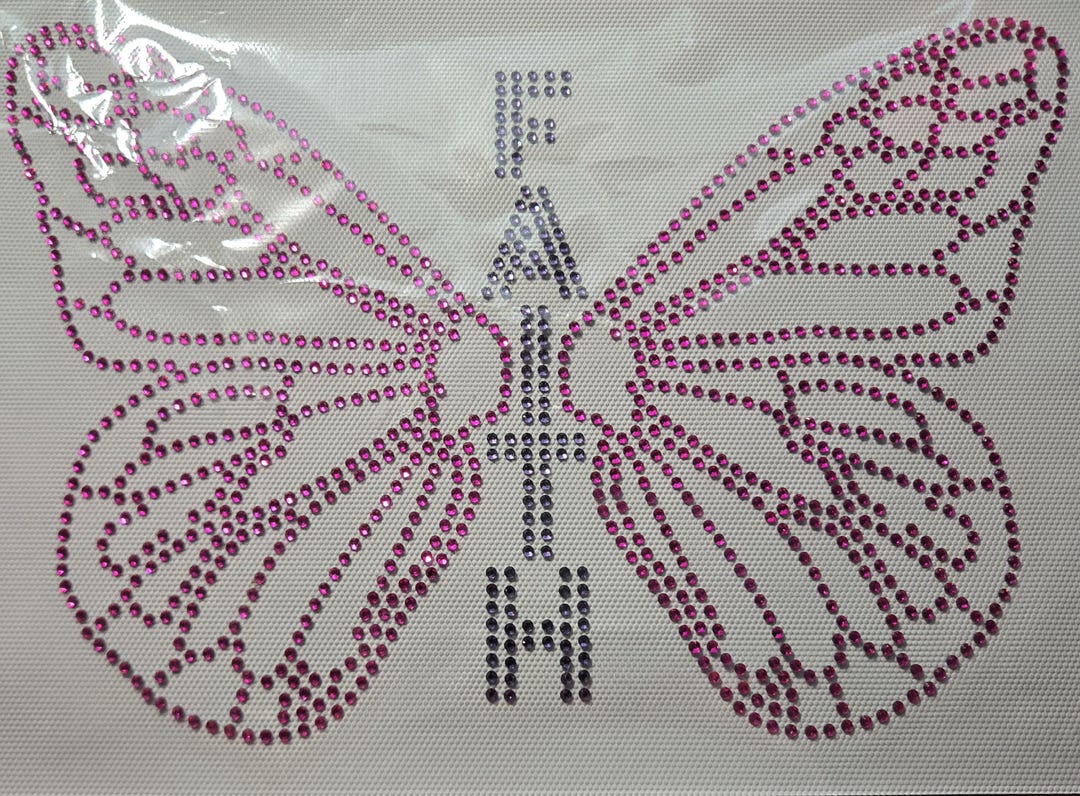 Hot Pink & Purple Rhinestone Iron-on Transfer: DIY T-shirt Bling - Etsy