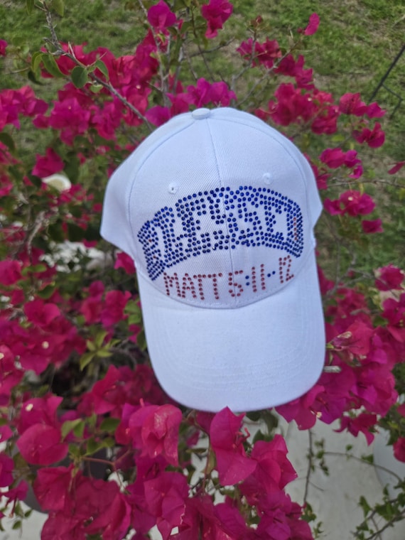 Rhinestone Blessed Hat: Christian Faith Gift