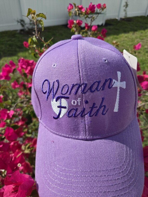 Women of faith hat, embroidered hat, believe, cross, Christian gift, believe hat, believe, faith gift