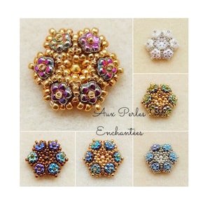 Beading pattern, beading tutorial, beading Forget me not flowers, beadwork, beading instructions