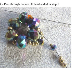 Beading pattern, beading tutorial, beaded necklace, beaded Calypso necklace tutorial, beadwork, beading instructions image 6