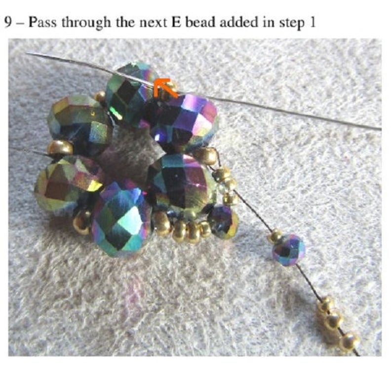 Beading pattern, beading tutorial, beaded necklace, beaded Calypso necklace tutorial, beadwork, beading instructions image 6