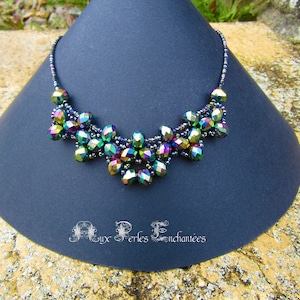 Beading pattern, beading tutorial, beading  Scarabeus necklace ,necklace, instructions,