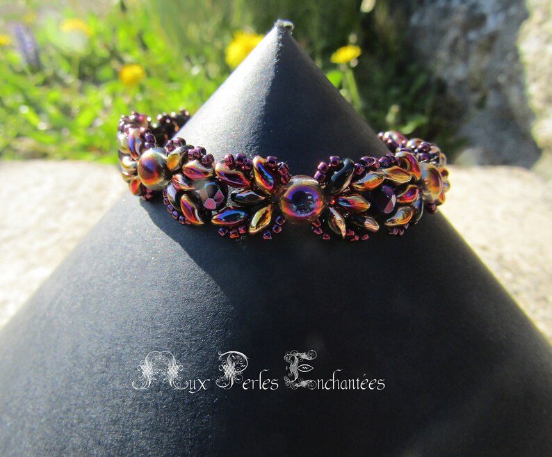Beading pattern beading instructions beading tutorial beadwork, beading Full sliperit bracelet beaded bracelet tutorial