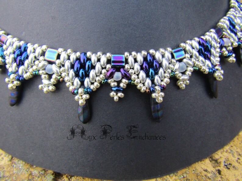 frozen necklace kit instructions et des Mat\u00e9riaux square Beaded beads tutorial pattern Beading kit beading pattern beading tutorial kit