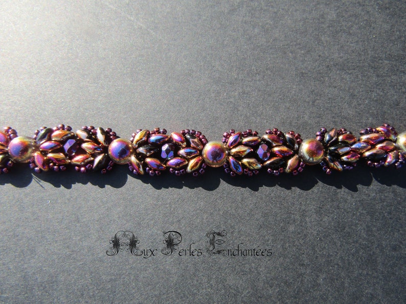 Beading pattern beading instructions beading tutorial beadwork, beading Full sliperit bracelet beaded bracelet tutorial