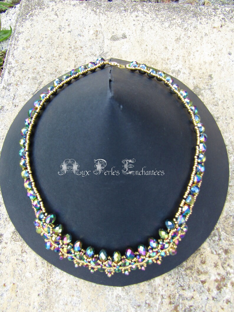 Beading Kit, Beading Pattern, Beading Tutorial,beaded Spiky Necklace