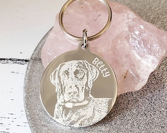 Actual photo keyring, engraved from any clear image.