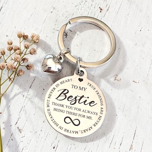 Beste Freundin / Bestie Schlüsselanhänger. Personalisiert auf der Rückseite.