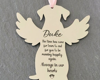 Beautiful Actual Photo Dog Angel Decoration.