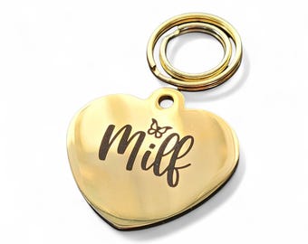 Adult Content – Custom Engraved Stainless Steel BDSM Token / Kinky Charm – 15mm, 20mm, 25mm, 30mm – Any Text & Symbol