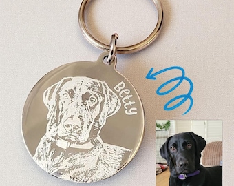 Actual photo keyring, engraved from any clear image. Gift | family | pets | stocking fillers