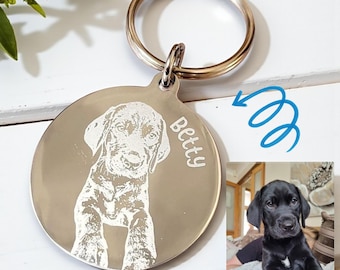 Actual photo keyring, engraved from any clear image.