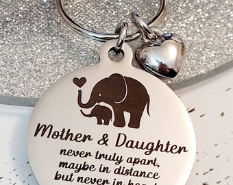Mother & Daughter keyring,  Can be personalised.