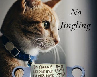 Please don't feed me. Cat ID tag. Laser engraved. Cat tag