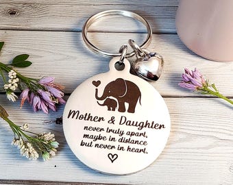 Mother & Daughter keyring,  Can be personalised.