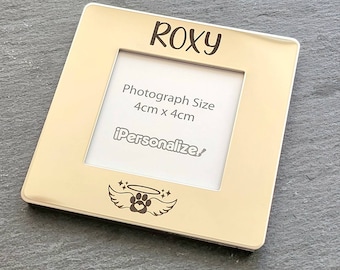 Small fridge magnet photo frame, various fonts and symbols to choose from. Photo size 4x4cm.
